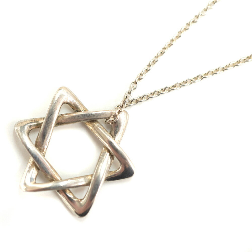 Tiffany Co Star of David Necklace Silver